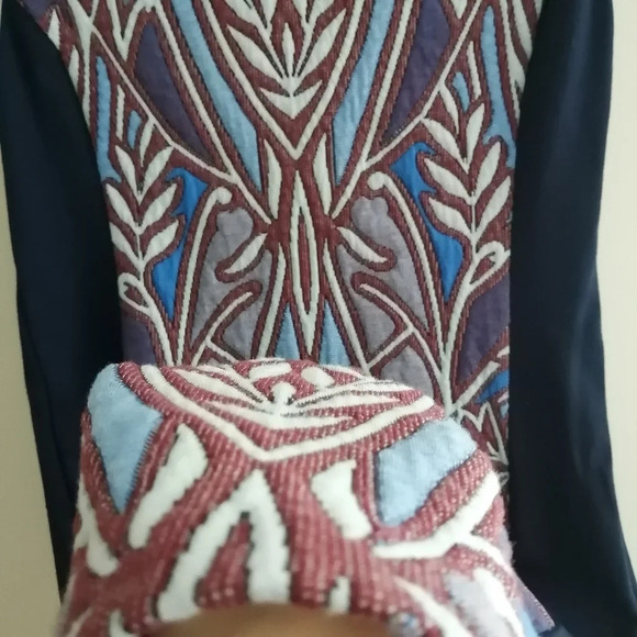 Anthropologie HD in Paris Cleo Jacquard Colourblock Sheath Midi Dress Small - Picture 12 of 16